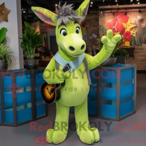 Costume mascotte d âne vert...
