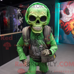 Postava maskota Green Skull...