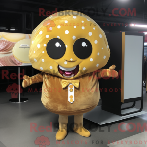 Gold Donut maskot kostume...