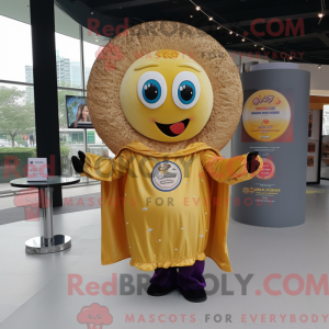 Gold Donut maskot kostume...