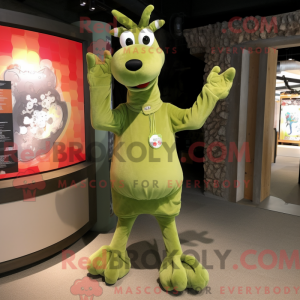 Oliven Giraffe maskot...