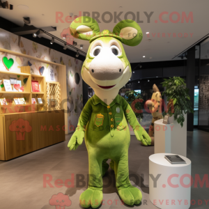 Oliven Giraffe maskot...