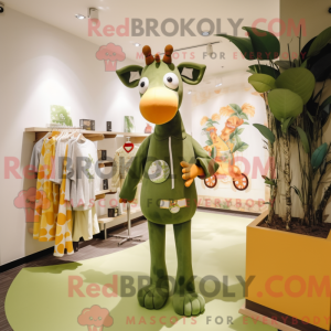 Oliven Giraffe maskot...