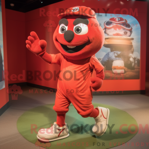 Red Baseball Glove mascot...