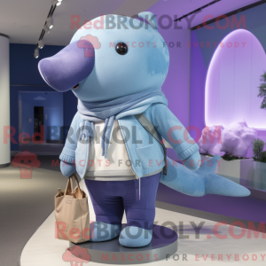 Lavender Blue Whale mascot...