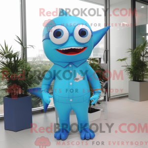 Sky Blue Shark mascot...