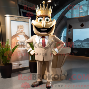 Tan King-maskotdraktfigure...