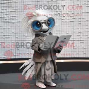 Sølv Betta Fish maskot...