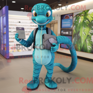 Cyan Snake maskodraktfigur...