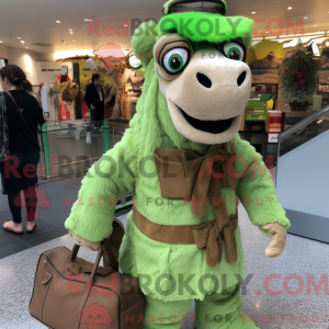 Grønn Camel maskot kostyme...