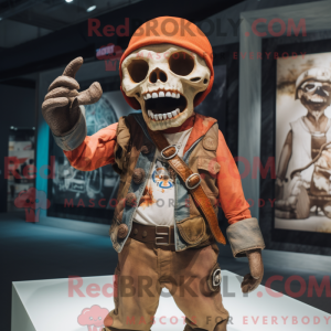 Rust Skull maskot kostume...