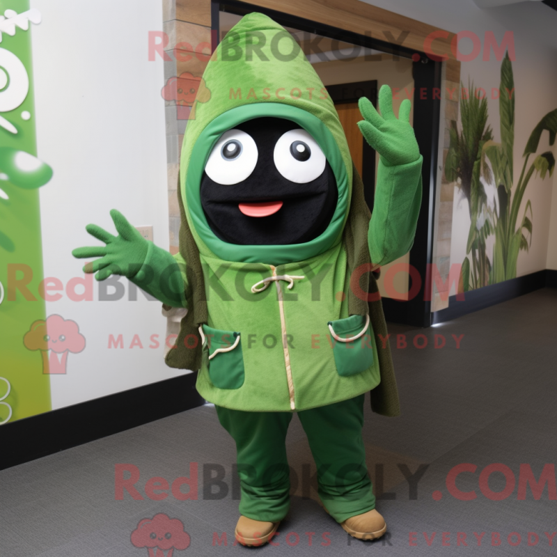 Fantasia de mascote de enchiladas verde-floresta com macacão e gorros - Enchiladas mascotes - REBROKO_362107 - RedBrokoly.com