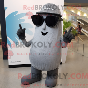 Grå Aglet maskot kostume...
