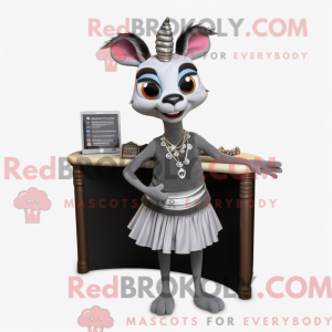 Gray Gazelle mascot costume...