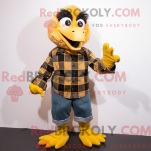 Gele Kraai-mascottekostuum...