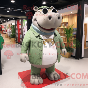 Flodhest maskot kostume...