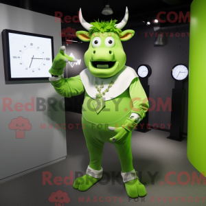 Lime Green Zebu mascot...