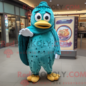 Teal Bagels Maskottchen...