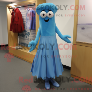 Blå Aglet-maskotdraktfigur...
