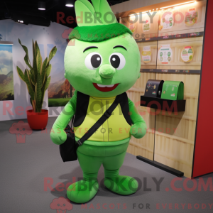 Groene ui mascotte kostuum...