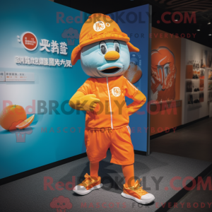 Mandarin maskot kostume...