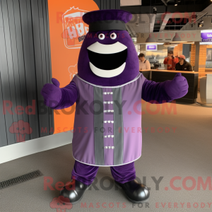 Purple Bbq Ribs mascot...