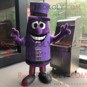 Purple Bbq Ribs mascot...