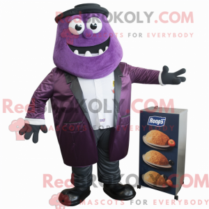 Lila Bbq Ribs Maskottchen...