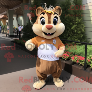 Tan Chipmunk mascot costume...