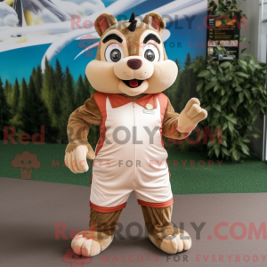 Tan Chipmunk mascot costume...