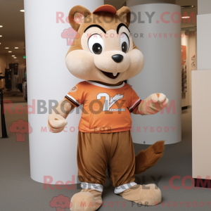 Tan Chipmunk mascot costume...