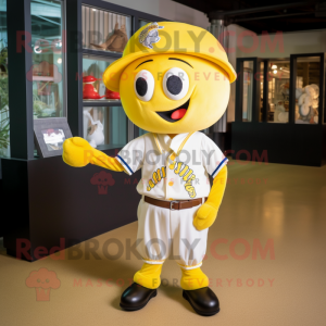 Gul baseballbold maskot...