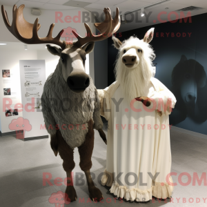 Grå irsk elg maskot kostume...