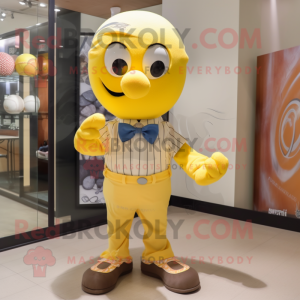 Gul baseballbold maskot...