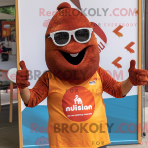 Rust Paella mascot costume...
