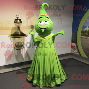 Postava maskota Lime Green...