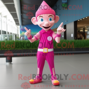 Roze Elf-mascottekostuum...