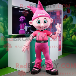Maskottchenkostüm Rosa Elfe...