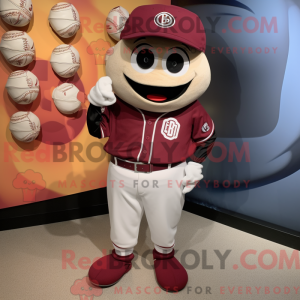 Bordowa maska baseballowa...