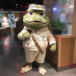 Cream Frog mascottekostuum...