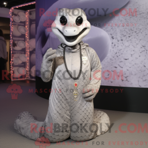 Sølv Python maskot kostume...