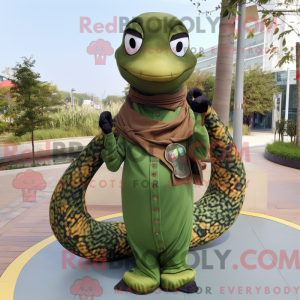 Olive Snake-maskot drakt...