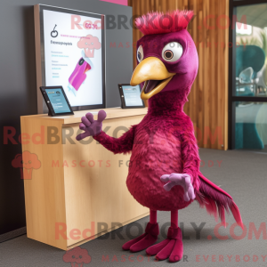 Magenta Woodpecker mascot...