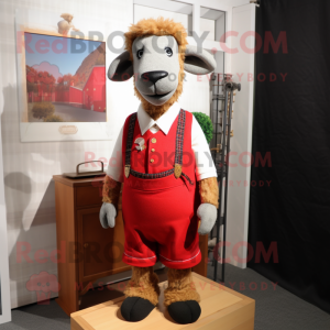 Red Suffolk Sheep maskot...