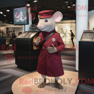 Maroon Rat mascot costume...
