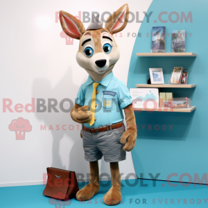 Maskotdraktfigur Cyan Deer...