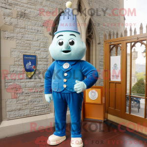 Blue Irish Castle mascot...