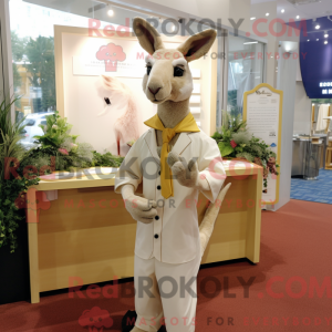 Cream Kangaroo mascot...