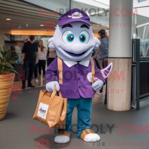 Postava maskota Purple Fish...