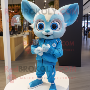 Sky Blue Dormouse maskot...